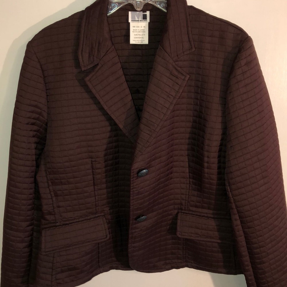 NWOT Modern Images brown quilted jacket